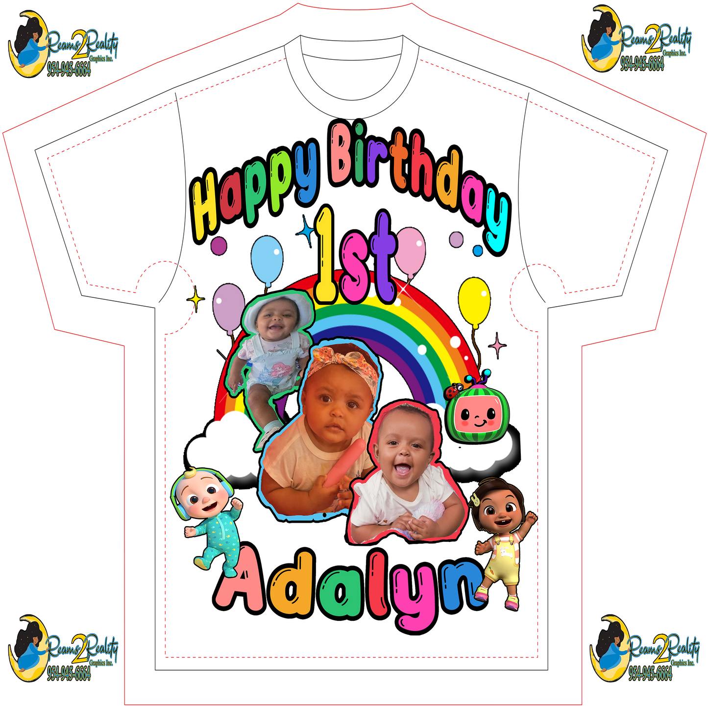 Short Sleeve T-shirt - Regular - Personalized - Front & Back